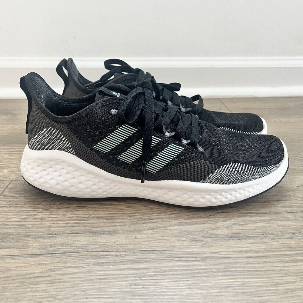 Adidas Fluidflow 2.0 Women’s Sneaker Running Shoe Black Gray Trainers Sz 8.5